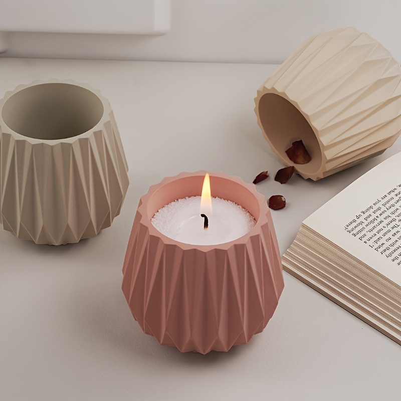 Candle Containers - Cut Surface Candle Cup Silicone Mold,