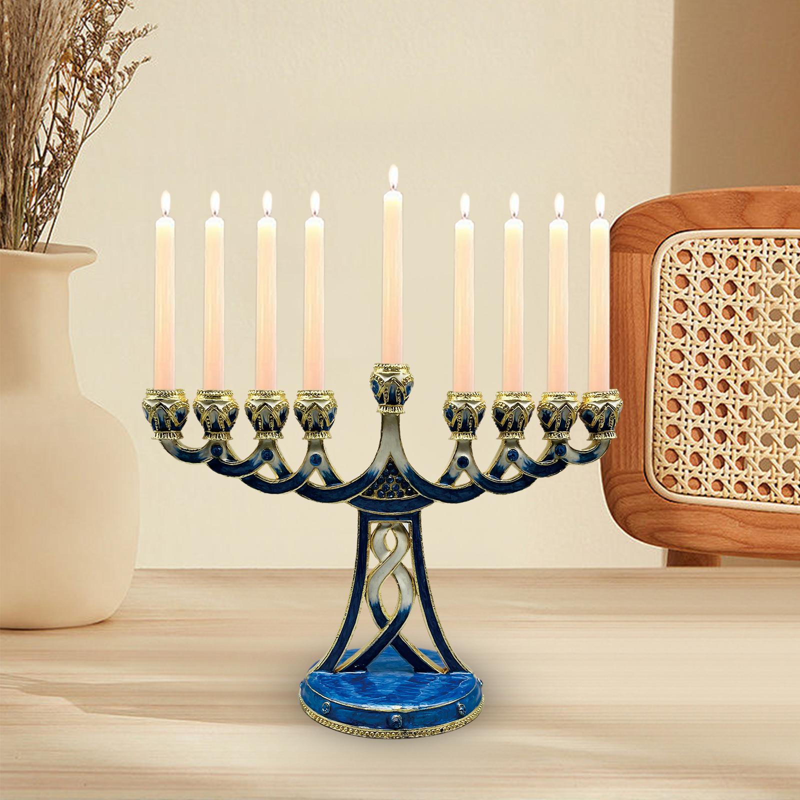 Enameled Menorah Candle Holder - Paraffin Wax review and price
