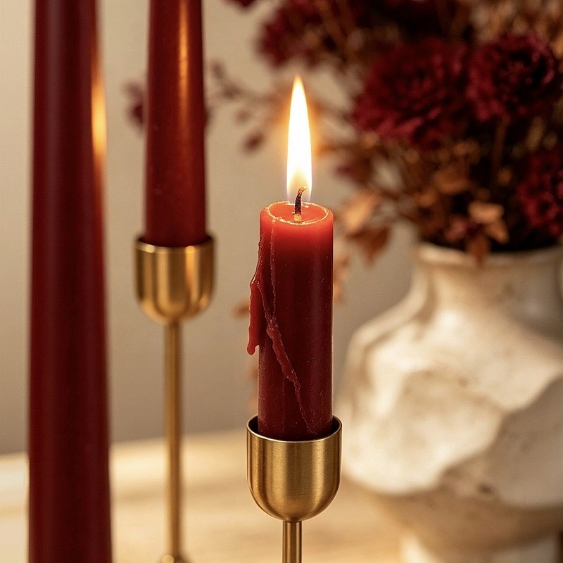 Burgundy Taper Candles, Long S - Soy Wax review and price