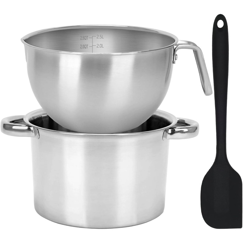 3Pcs Double Boiler Pot Set Sta - Candle Wax Scale review and price