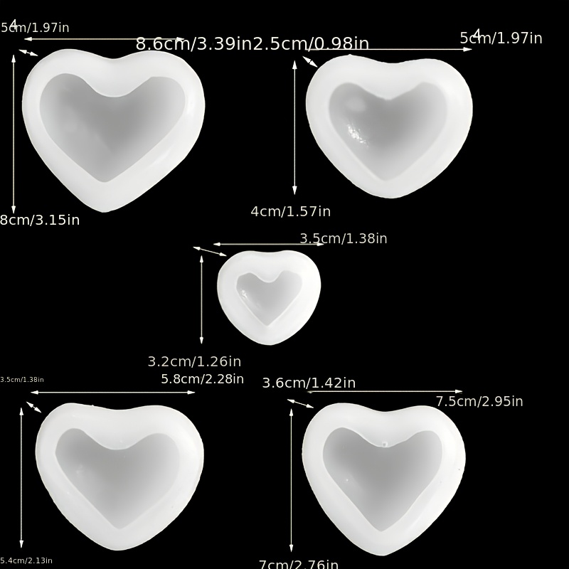 5pcs Heart-Shaped Gypsum Candl - Candle Molds review and price