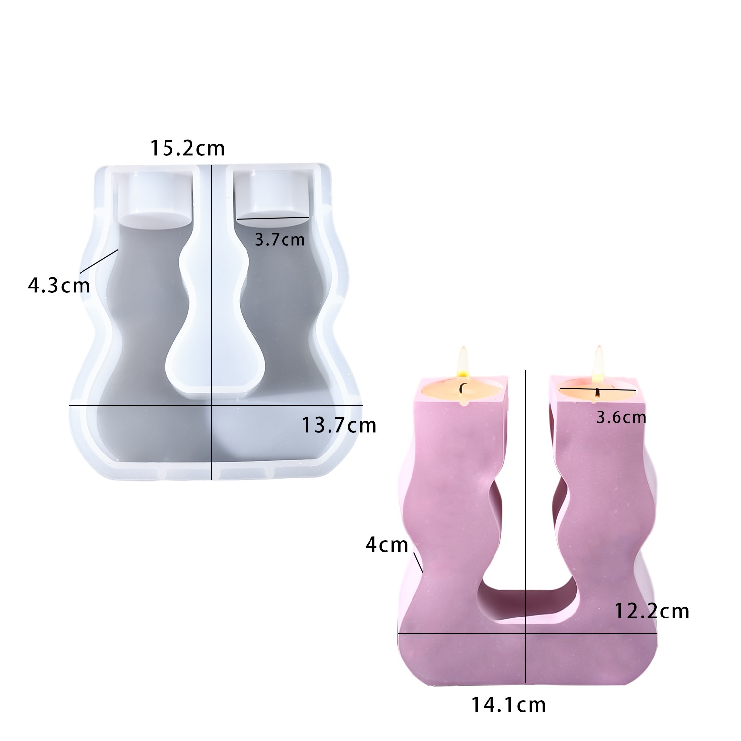DIY epoxy resin mold U-shaped  - Candle Molds review and price