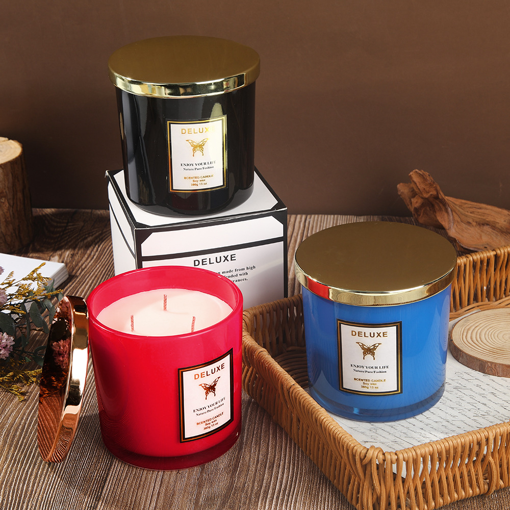400G gold cover glass scented  - Candle Fragrance review and price