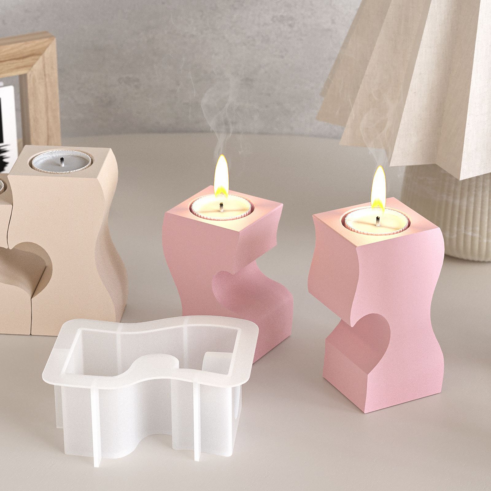 S Heart Candlestick Silicone M - Candle Molds review and price