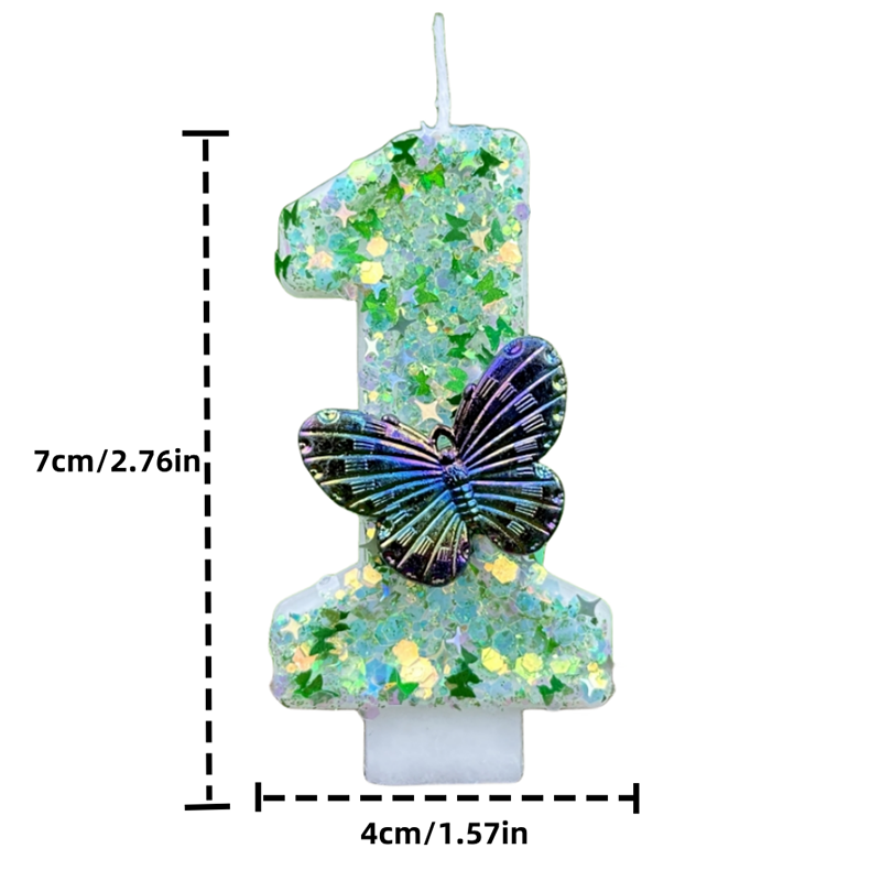 1Pc Green Sequins Number 0-9 B - Paraffin Wax review and price