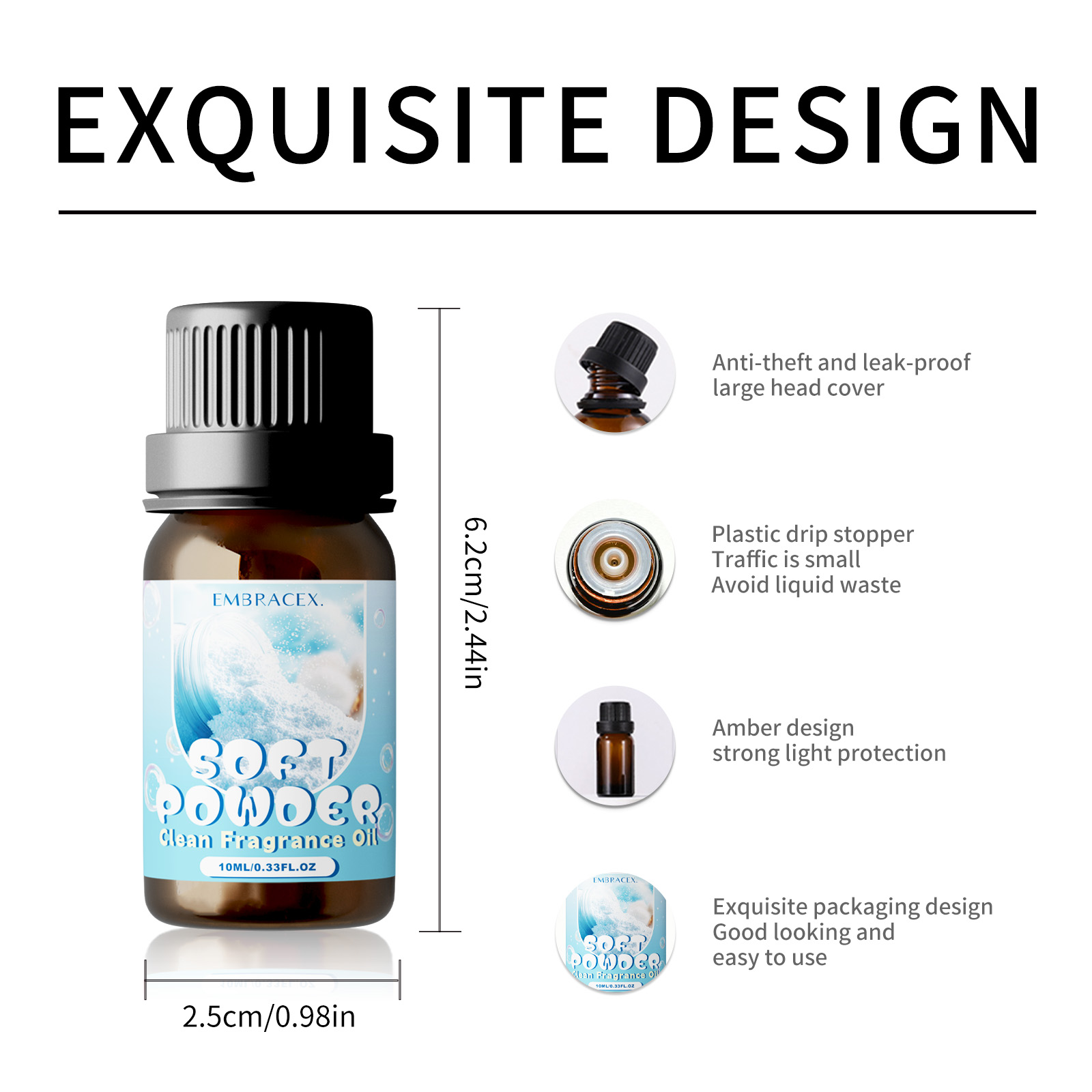 10ml Soft Powder Essential Oil - Candle Fragrance review and price